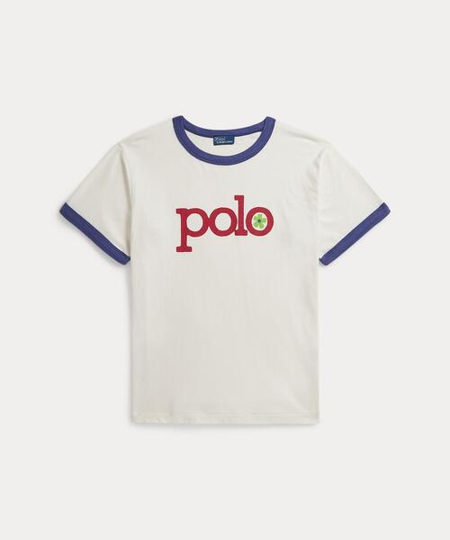 POLO RALPH LAUREN（ポロ ラルフ ローレン）の「ロゴ コットン ジャージー リンガー Tシャツ（Tシャツ/カットソー・レディース・ホワイト・S/M/L/XL）」の4枚目の写真