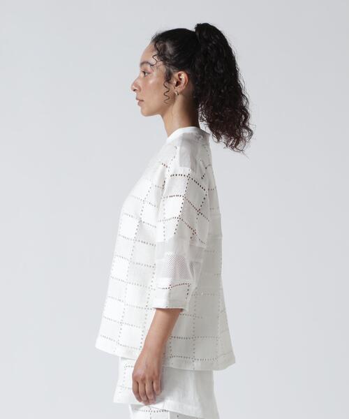 ROYAL FLASH（ロイヤルフラッシュ）の「AULA AILA/アウラアイラ/SQUARE LACE PULLOVER（Tシャツ/カットソー・レディース・ホワイト/ブラック・0）」の13枚目の写真