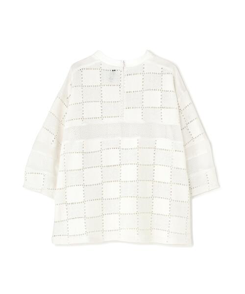 ROYAL FLASH（ロイヤルフラッシュ）の「AULA AILA/アウラアイラ/SQUARE LACE PULLOVER（Tシャツ/カットソー・レディース・ホワイト/ブラック・0）」の4枚目の写真