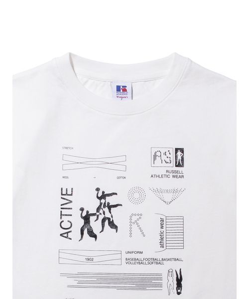 RUSSELL(ラッセル)の「【RUSSEL】211261-002 Wmns Campus Jersey S/S Graphic T CONVENIENCE YOUNG(Tシャツ/カットソー・レディース・ホワイト・F)」の5枚目の写真