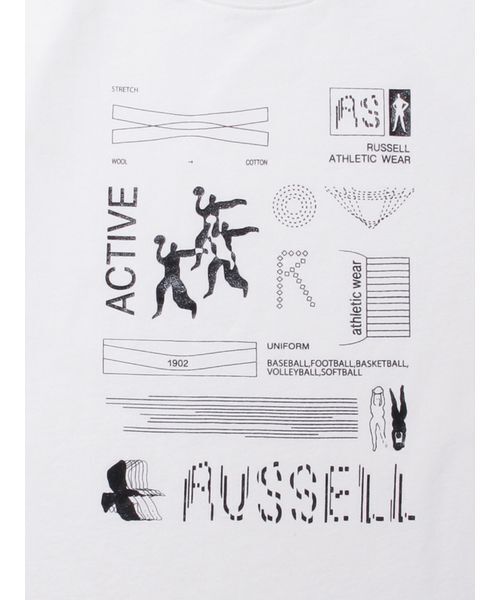 RUSSELL(ラッセル)の「【RUSSEL】211261-002 Wmns Campus Jersey S/S Graphic T CONVENIENCE YOUNG(Tシャツ/カットソー・レディース・ホワイト・F)」の2枚目の写真