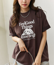 PUBLUX/パブリュクス <機能性素材>Shime bright ドッグ プリントTシャツ 限定展開