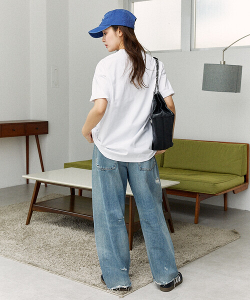 PUBLUX（パブリュクス）の「PUBLUX/パブリュクス ＜機能性素材＞Shime bright ドッグ プリントTシャツ　限定展開（Tシャツ/カットソー・レディース・ホワイト/ブラウン/ブラック/ネイビー・SMALL/LARGE/MEDIUM）」の5枚目の写真