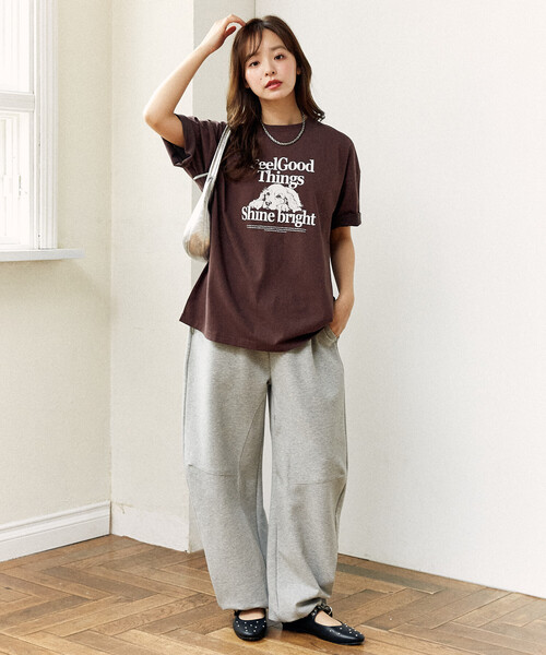 PUBLUX（パブリュクス）の「PUBLUX/パブリュクス ＜機能性素材＞Shime bright ドッグ プリントTシャツ　限定展開（Tシャツ/カットソー・レディース・ホワイト/ブラウン/ブラック/ネイビー・SMALL/LARGE/MEDIUM）」の20枚目の写真