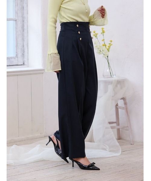 fifth(フィフス)の「ハイウエストマリンワイドパンツ(その他パンツ・レディース・ライトベージュ/ネイビー・XS/M)」の19枚目の写真