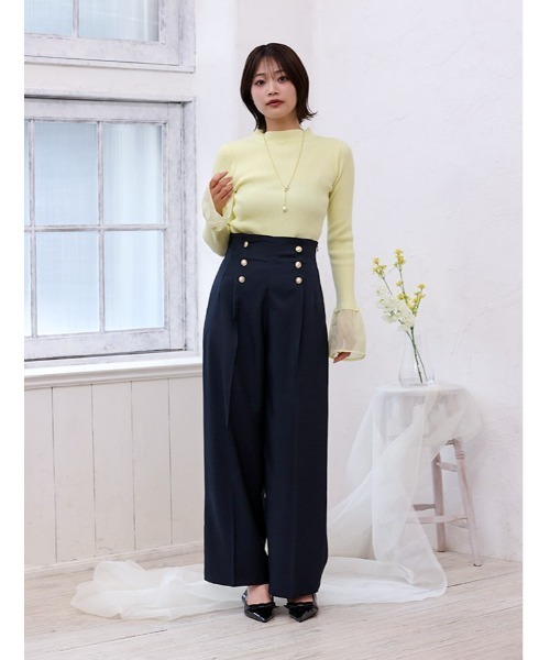fifth(フィフス)の「【cho____07セレクト】 ハイウエストマリンワイドパンツ(その他パンツ・レディース・ライトベージュ/ネイビー・XS/M)」の22枚目の写真