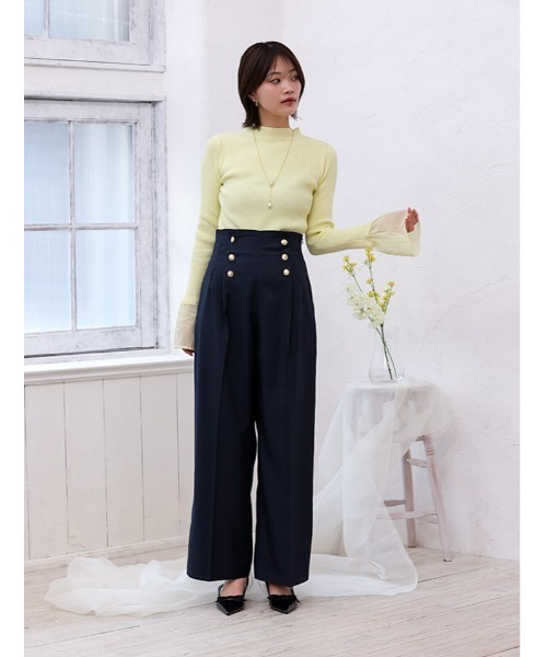 fifth(フィフス)の「【cho____07セレクト】 ハイウエストマリンワイドパンツ(その他パンツ・レディース・ライトベージュ/ネイビー・XS/M)」の21枚目の写真
