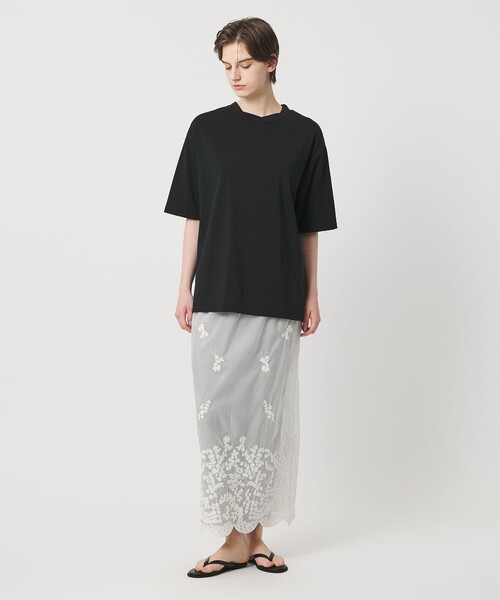 Pheeta(フィータ)の「<Pheeta>Emmy ショートスリーブ カットソー / 015C-CU9(Tシャツ/カットソー・レディース・ライトブルー/ブラック/ホワイト・FREE)」の7枚目の写真