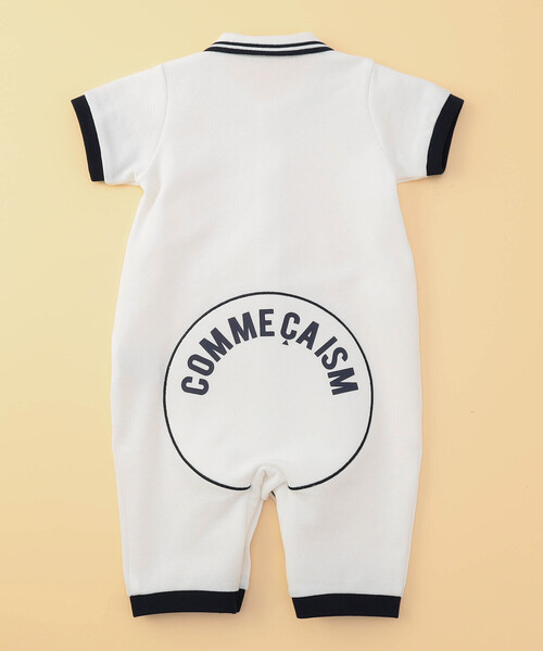 COMME CA ISM(コムサイズム)の「鹿の子ポロ襟 おしりパッチ ツーウェイオール(ロンパース・キッズ・サックスブルー/グリーン/レッド/ホワイト/ネイビー・60-80cm)」の1枚目の写真