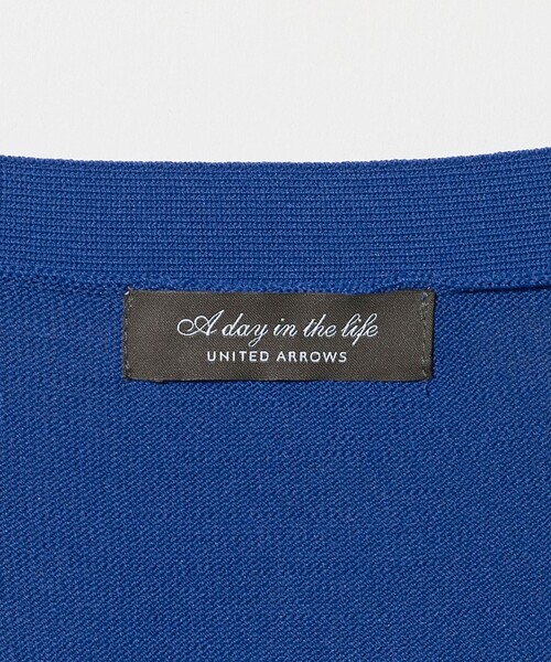 A DAY IN THE LIFE UNITED ARROWS(アデイインザライフユナイテッドアローズ)の「フェイクパールボタン Vネックカーディガン ‐UVカット・接触冷感・ウォッシャブル‐<A DAY IN THE LIFE>(カーディガン/ボレロ・レディース・ナチュラル/ブラック/コバルトブルー・FREE)」の5枚目の写真