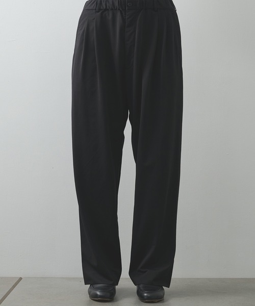 KANEMASA PHIL.（カネマサフィル）の「【KANEMASA PHIL./カネマサフィル】36G Nylon Tuck Easy Pants（スラックス・メンズ・ブラック/ブラウン・L/M）」の9枚目の写真