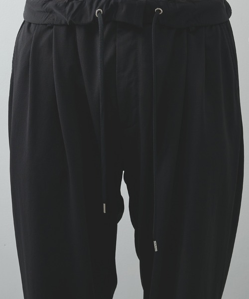 KANEMASA PHIL.（カネマサフィル）の「【KANEMASA PHIL./カネマサフィル】36G Nylon Tuck Easy Pants（スラックス・メンズ・ブラック/ブラウン・L/M）」の14枚目の写真