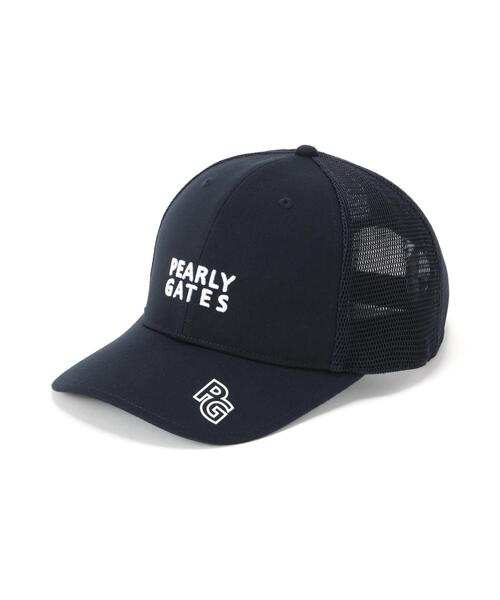 PEARLY GATES】PGisPG メッシュ×リサイクルツイルCAP