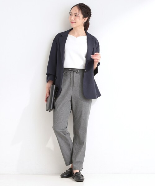 SHOO・LA・RUE(シューラルー)の「【高レビュー/吸水速乾/洗濯機可/S-3L】さらさらで軽い穿き心地 さらかるイージーパンツ(その他パンツ・レディース・ブラック/ブルー/ダークグレー/ベージュ/ネイビー・01/02/03/04/05)」の13枚目の写真