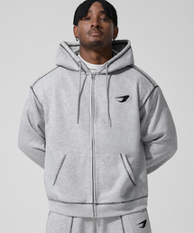 DRIX（ドリックス）の「オーバーロックステッチスウェットフードジップアップ_メランジグレー（ジャージ）」