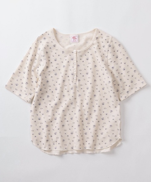 JEMORGAN（ジェーイーモーガン）の「【87】【JEMORGAN/ジェーイーモーガン】花柄 ワッフルヘンリーネックTシャツ/レディース/26SUMMER NEW（Tシャツ/カットソー・レディース・ブルー/パープル/ネイビー/ブラック/ピンク・FREE）」の14枚目の写真