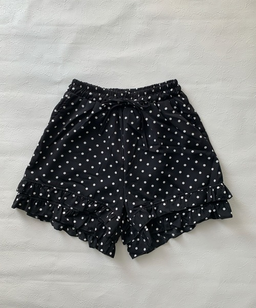Teem Store(チームストア)の「ドット柄フリルショートパンツ(その他パンツ・レディース・ブラック/ホワイト・M/S)」の14枚目の写真