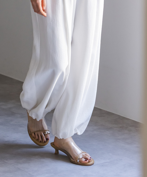 Noble（ノーブル）の「エアリーギャザーバレルパンツ（その他パンツ・レディース・ホワイト/ブラック・FREE）」の10枚目の写真