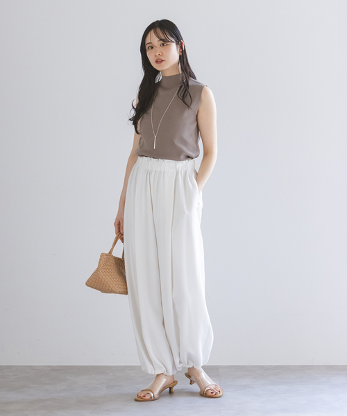 Noble（ノーブル）の「エアリーギャザーバレルパンツ（その他パンツ・レディース・ホワイト/ブラック・FREE）」の11枚目の写真