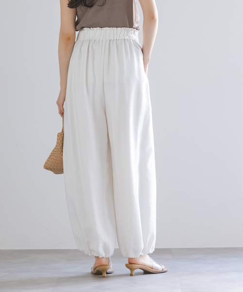 Noble（ノーブル）の「エアリーギャザーバレルパンツ（その他パンツ・レディース・ホワイト/ブラック・FREE）」の15枚目の写真