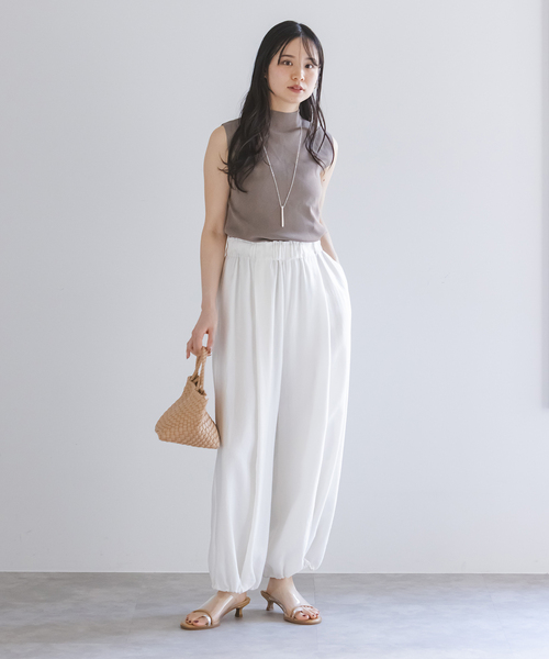 Noble（ノーブル）の「エアリーギャザーバレルパンツ（その他パンツ・レディース・ホワイト/ブラック・FREE）」の16枚目の写真