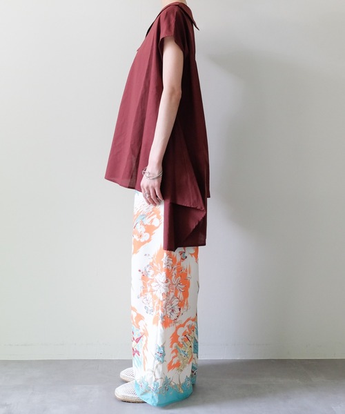 DOLLUPOOPS(ドールアップウップス)の「Asymmetric Sleeveless Blouse(アシンメトリーノースリーブブラウス)(シャツ/ブラウス・レディース・ブラウン/オフホワイト/ブルー/ブラック・FREE)」の15枚目の写真