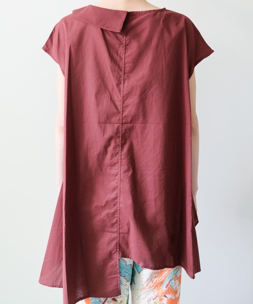 DOLLUPOOPS(ドールアップウップス)の「Asymmetric Sleeveless Blouse(アシンメトリーノースリーブブラウス)(シャツ/ブラウス・レディース・ブラウン/オフホワイト/ブルー/ブラック・FREE)」の17枚目の写真
