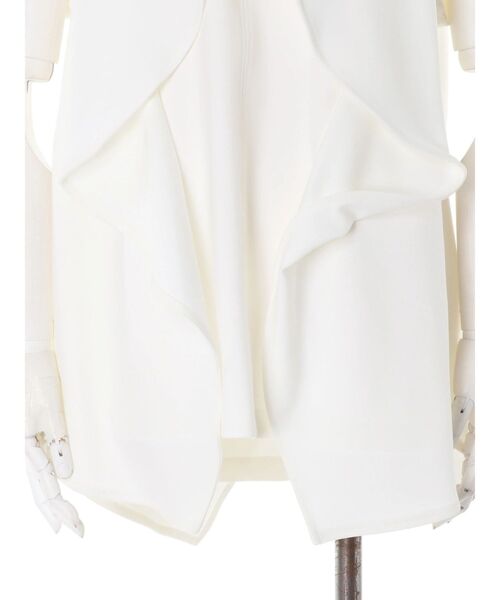 UN3D.(アンスリード)の「WAVE RUFFLE JERSEY TOP / ウェーブラッフルジャージートップ(Tシャツ/カットソー・レディース・ホワイト/カーキ/ブラック・38/36)」の9枚目の写真