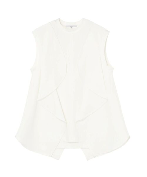 UN3D.(アンスリード)の「WAVE RUFFLE JERSEY TOP / ウェーブラッフルジャージートップ(Tシャツ/カットソー・レディース・ホワイト/カーキ/ブラック・38/36)」の14枚目の写真