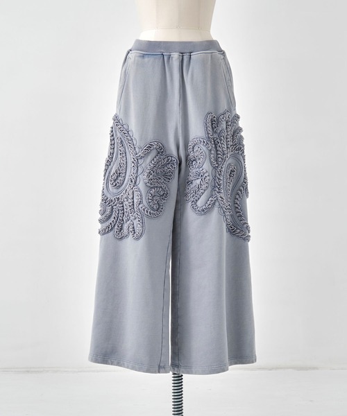 TAAKK(ターク)の「【TAAKK/ターク】Sweat Wide Pants/スウェットワイドパンツ/ウォッシャブル(スウェットパンツ・レディース・ブラック/ブルー・1)」の2枚目の写真