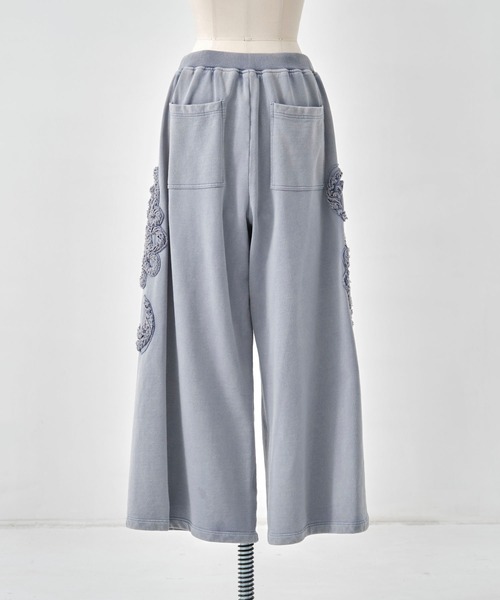 TAAKK(ターク)の「【TAAKK/ターク】Sweat Wide Pants/スウェットワイドパンツ/ウォッシャブル(スウェットパンツ・レディース・ブラック/ブルー・1)」の6枚目の写真
