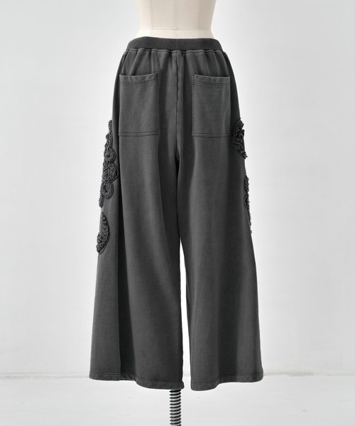 TAAKK(ターク)の「【TAAKK/ターク】Sweat Wide Pants/スウェットワイドパンツ/ウォッシャブル(スウェットパンツ・レディース・ブラック/ブルー・1)」の4枚目の写真