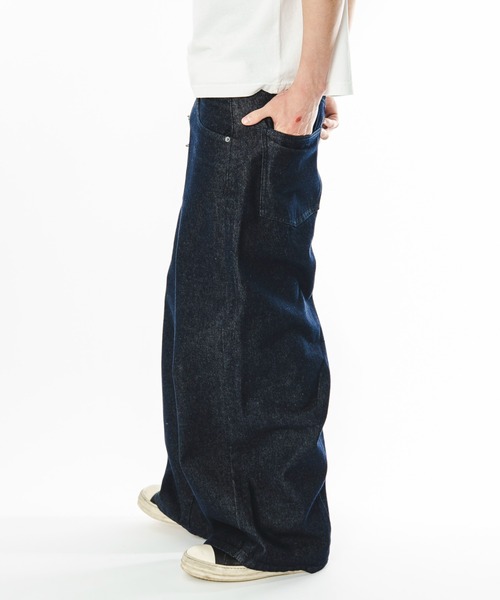 SHORT ROUND(ショートラウンド)の「SHORT ROUND/【26年春夏新作】ファイヤーマンバギーデニムパンツ(デニムパンツ・メンズ・インディゴブルー/ブラック系2・LARGE/MEDIUM)」の12枚目の写真