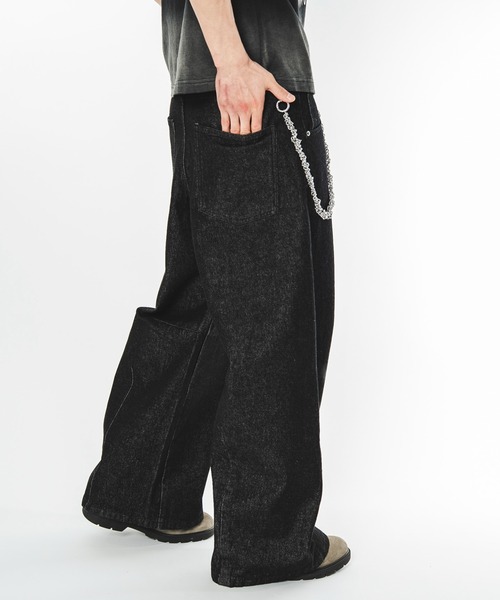 SHORT ROUND(ショートラウンド)の「SHORT ROUND/【26年春夏新作】ファイヤーマンバギーデニムパンツ(デニムパンツ・メンズ・インディゴブルー/ブラック系2・LARGE/MEDIUM)」の15枚目の写真