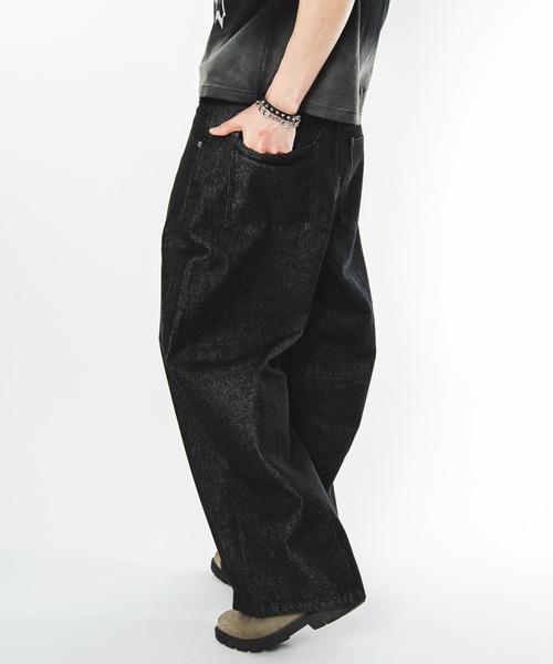 SHORT ROUND(ショートラウンド)の「SHORT ROUND/【26年春夏新作】ファイヤーマンバギーデニムパンツ(デニムパンツ・メンズ・インディゴブルー/ブラック系2・LARGE/MEDIUM)」の17枚目の写真