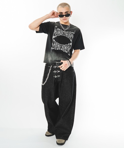 SHORT ROUND(ショートラウンド)の「SHORT ROUND/【26年春夏新作】ファイヤーマンバギーデニムパンツ(デニムパンツ・メンズ・インディゴブルー/ブラック系2・LARGE/MEDIUM)」の18枚目の写真