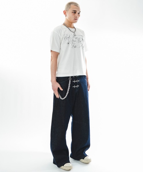 SHORT ROUND(ショートラウンド)の「SHORT ROUND/【26年春夏新作】ファイヤーマンバギーデニムパンツ(デニムパンツ・メンズ・インディゴブルー/ブラック系2・LARGE/MEDIUM)」の22枚目の写真