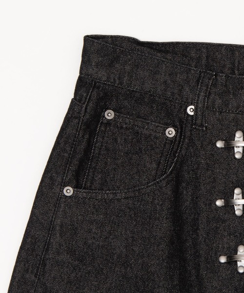 SHORT ROUND(ショートラウンド)の「SHORT ROUND/ファイヤーマンバギーデニムパンツ(デニムパンツ・メンズ・インディゴブルー/ブラック系2・LARGE/MEDIUM)」の4枚目の写真