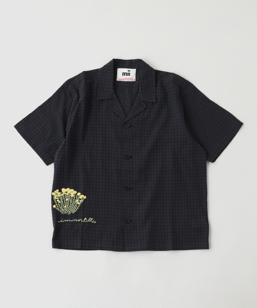 mii(ミー)の「mii (ミイ) CHECK EMBROIDERED SHIRT(シャツ/ブラウス・メンズ・ブラック/ベージュ・LARGE)」の1枚目の写真