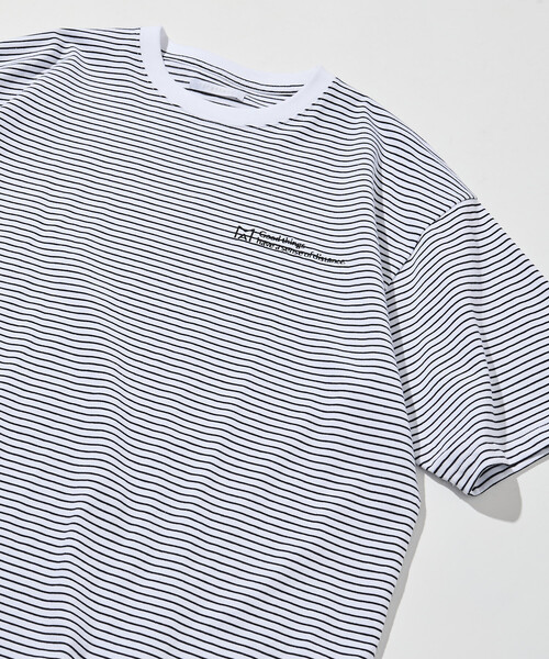 Firsthand(ファーストハンド)の「MA Firsthand/マ ファーストハンド MA ベーシック ロゴ 刺繍 ショートスリーブ Tシャツ ピンボーダー(Tシャツ/カットソー・メンズ・ホワイト/ネイビー/ブラック・LARGE/MEDIUM/SMALL)」の7枚目の写真