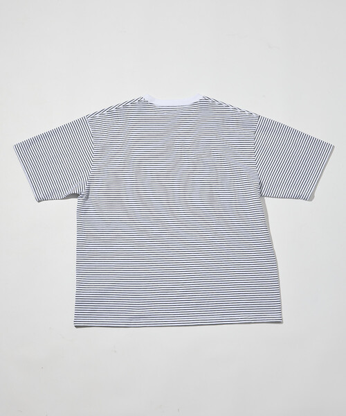 Firsthand(ファーストハンド)の「MA Firsthand/マ ファーストハンド MA ベーシック ロゴ 刺繍 ショートスリーブ Tシャツ ピンボーダー(Tシャツ/カットソー・メンズ・ホワイト/ネイビー/ブラック・LARGE/MEDIUM/SMALL)」の14枚目の写真