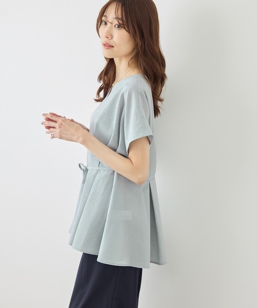 ROPE' PICNIC(ロペピクニック)の「ハートネックブラウス/接触冷感(シャツ/ブラウス・レディース・ネイビー/ベージュ/サックスブルー/ラベンダー・FREE)」の22枚目の写真