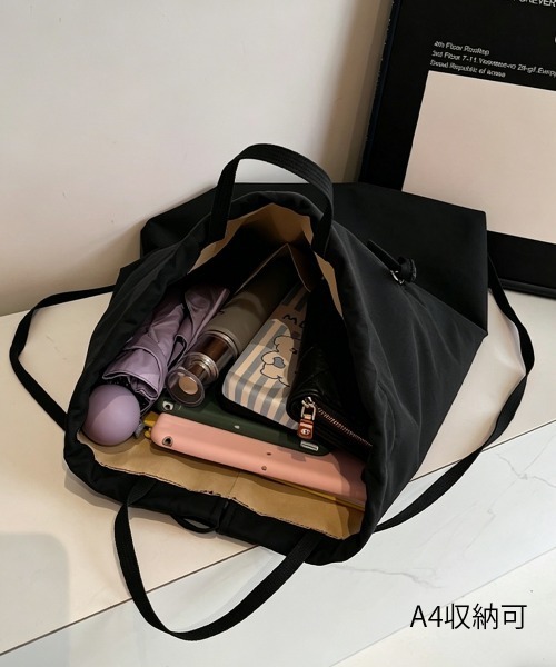 Miniministore(ミニミニストア)の「リュックサック ドローストリングリュック(バックパック/リュック・レディース・ブラック/グレイッシュベージュ・FREE)」の20枚目の写真