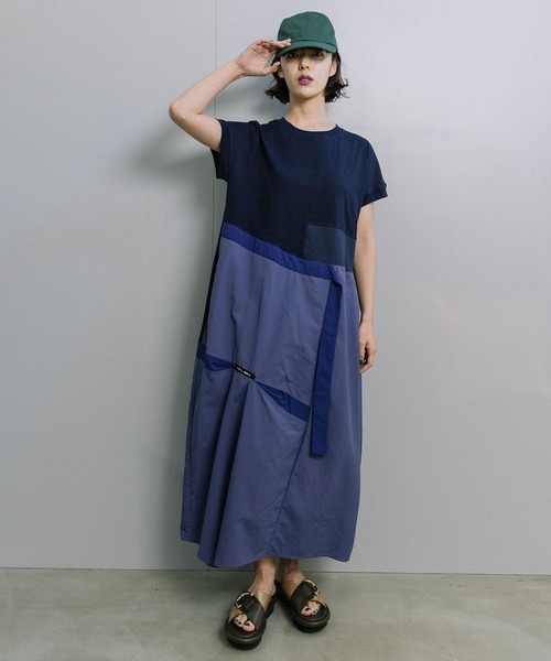 MARECHAL TERRE（マルシャルテル）の「アシンメトリーコンビネーションワンピース（ワンピース・レディース・マスタード/ネイビー/チャコールグレー/ブラック・MEDIUM）」の13枚目の写真