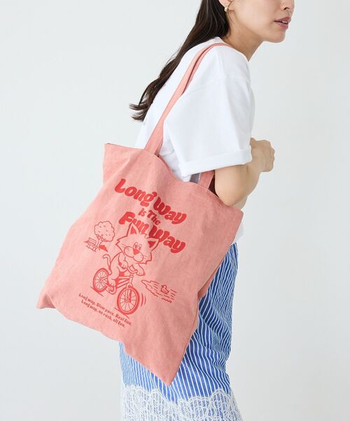 CRAFT STANDARD BOUTIQUE（クラフトスタンダードブティック）の「【WANDER ANIMALS】トートバッグ（トートバッグ・レディース・ブラック/グレー/ピンク/イエロー・FREE）」の4枚目の写真