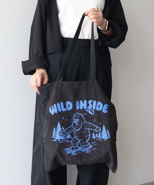 CRAFT STANDARD BOUTIQUE（クラフトスタンダードブティック）の「【WANDER ANIMALS】トートバッグ（トートバッグ・レディース・ブラック/グレー/ピンク/イエロー・FREE）」の2枚目の写真