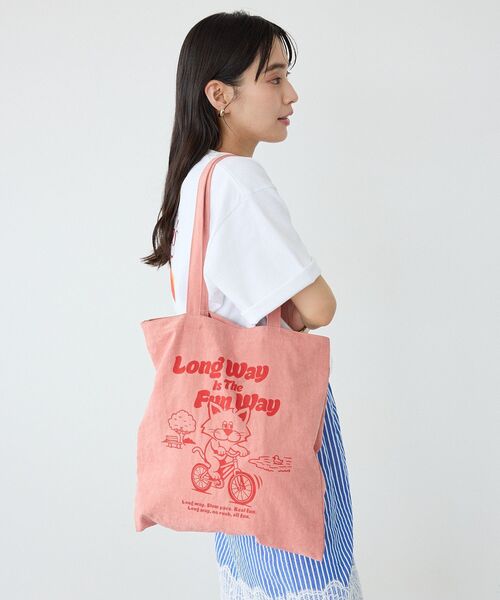 CRAFT STANDARD BOUTIQUE（クラフトスタンダードブティック）の「【WANDER ANIMALS】トートバッグ（トートバッグ・レディース・ブラック/グレー/ピンク/イエロー・FREE）」の6枚目の写真