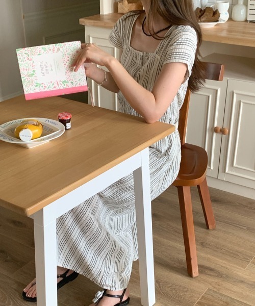FAVORITO(ファヴォリート)の「ストライプワンピース(ワンピース・レディース・ホワイト・F)」の17枚目の写真