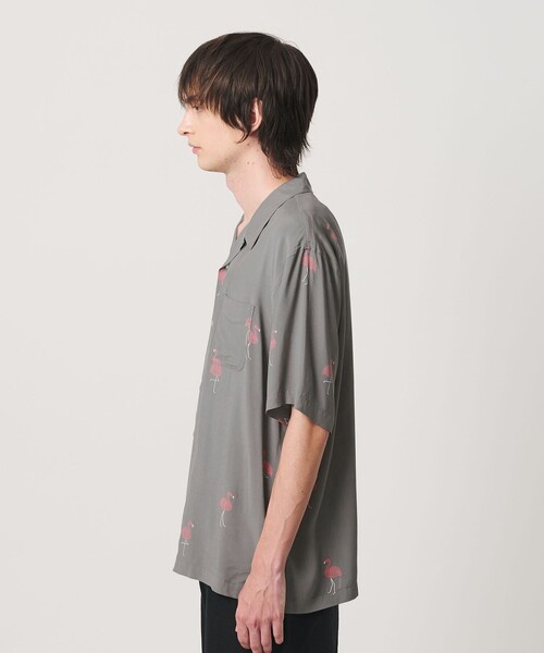 TOWN(タウン)の「<TOWN>FLAMINGO オープンカラー シャツ(シャツ/ブラウス・メンズ・グレー系/ブラック・M/XL/S/L)」の9枚目の写真