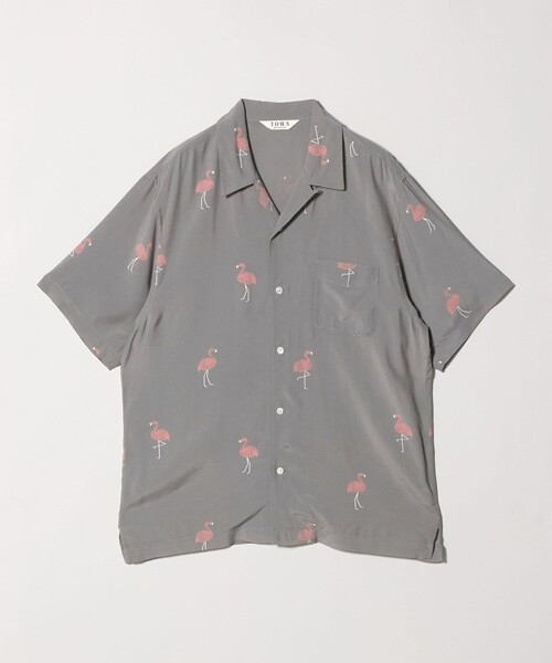 TOWN(タウン)の「<TOWN>FLAMINGO オープンカラー シャツ(シャツ/ブラウス・メンズ・グレー系/ブラック・M/XL/S/L)」の11枚目の写真